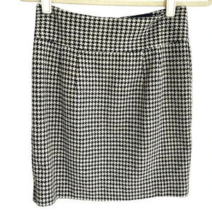 Banana Republic Houndstooth Mini Skirt Wool Blend